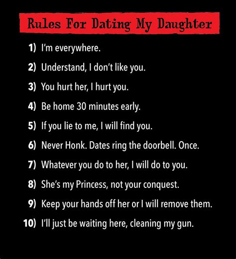 rules for dating my daughter military